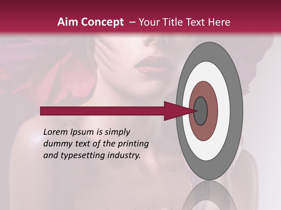 Beautiful White Woman PowerPoint Template