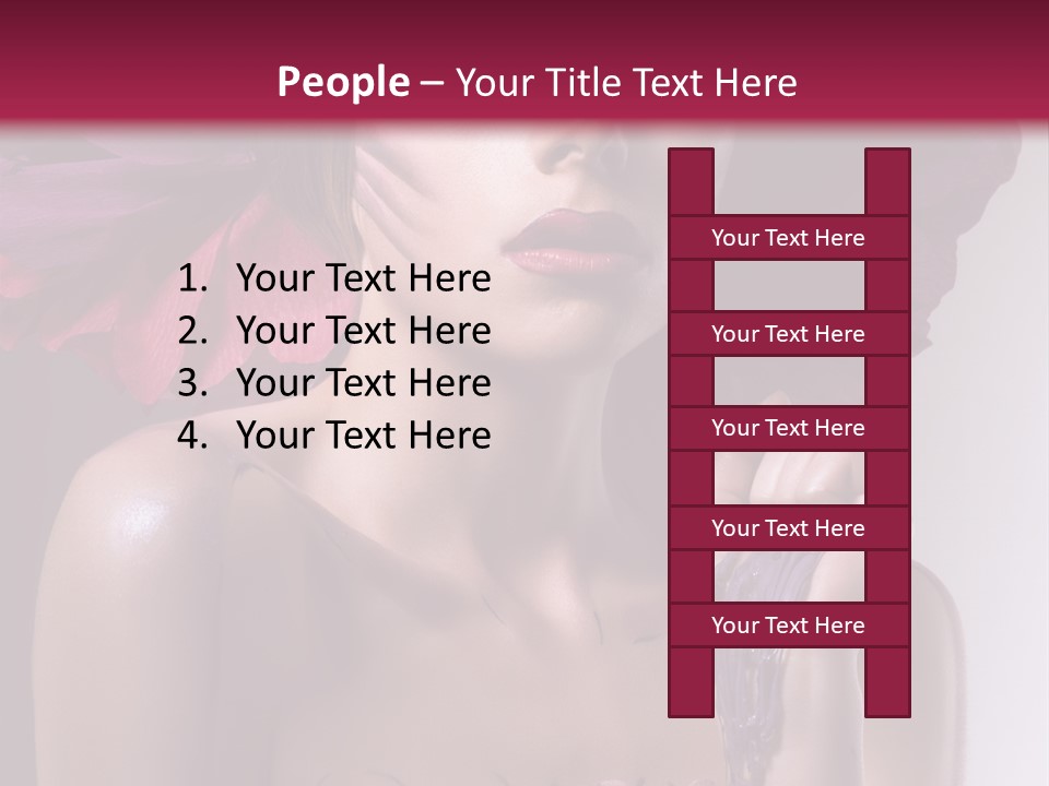 Beautiful White Woman PowerPoint Template