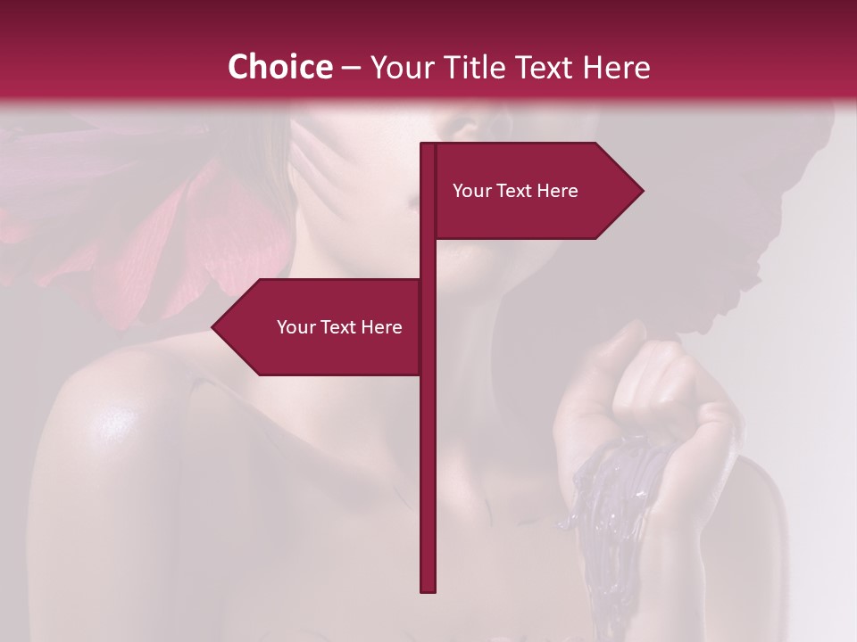 Beautiful White Woman PowerPoint Template