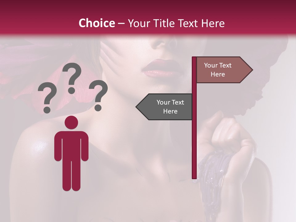 Beautiful White Woman PowerPoint Template