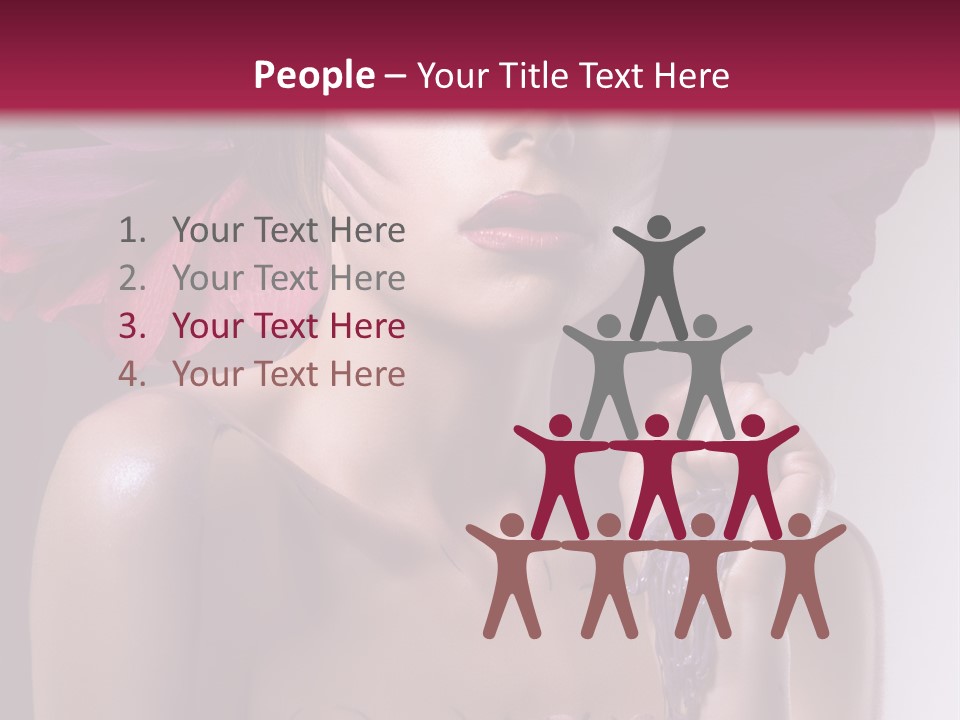 Beautiful White Woman PowerPoint Template