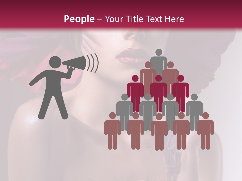 Beautiful White Woman PowerPoint Template