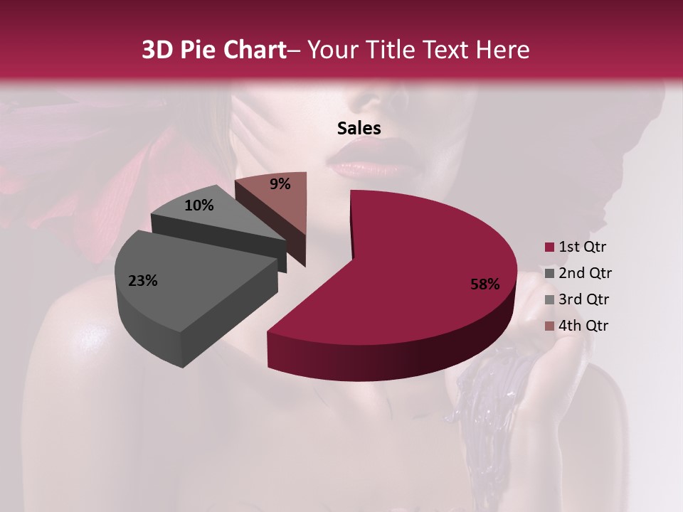 Beautiful White Woman PowerPoint Template