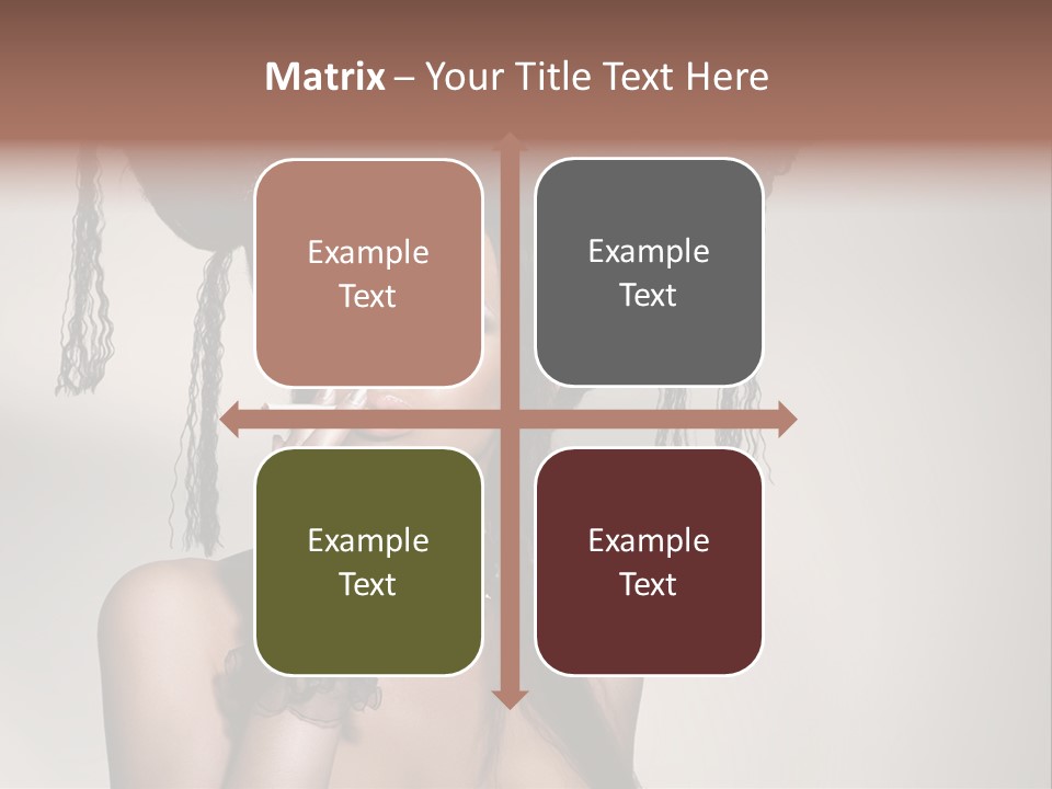 Hairstyle Cosmetics Black PowerPoint Template