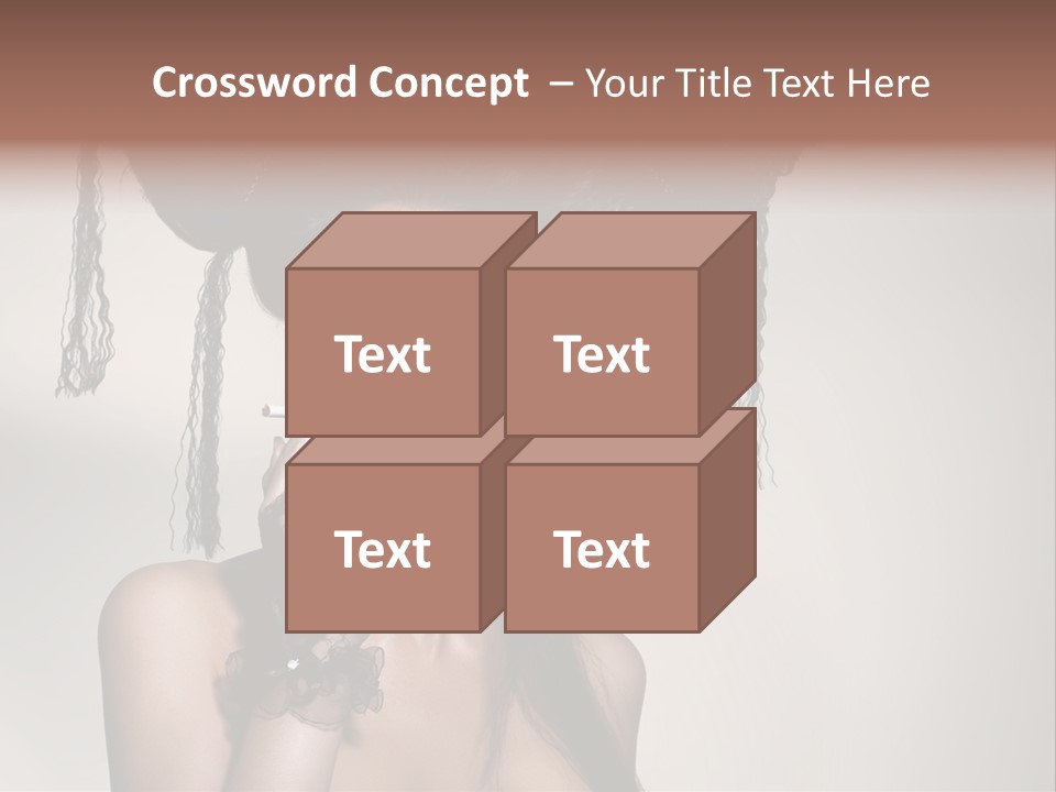 Hairstyle Cosmetics Black PowerPoint Template