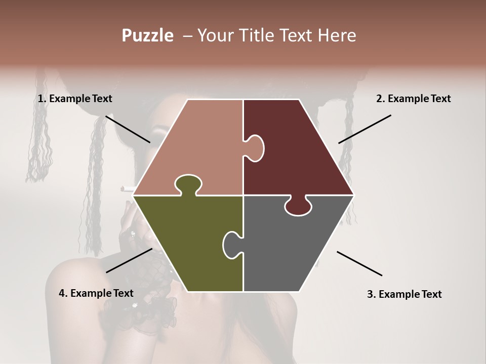 Hairstyle Cosmetics Black PowerPoint Template