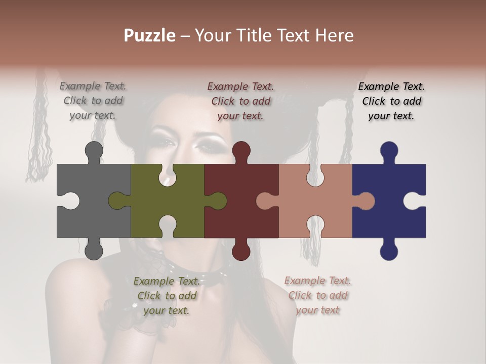 Hairstyle Cosmetics Black PowerPoint Template