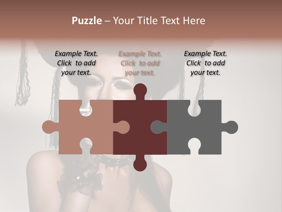 Hairstyle Cosmetics Black PowerPoint Template