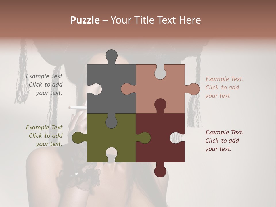 Hairstyle Cosmetics Black PowerPoint Template