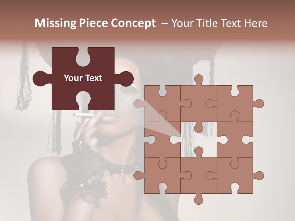 Hairstyle Cosmetics Black PowerPoint Template