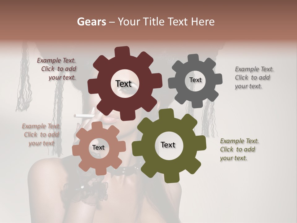 Hairstyle Cosmetics Black PowerPoint Template