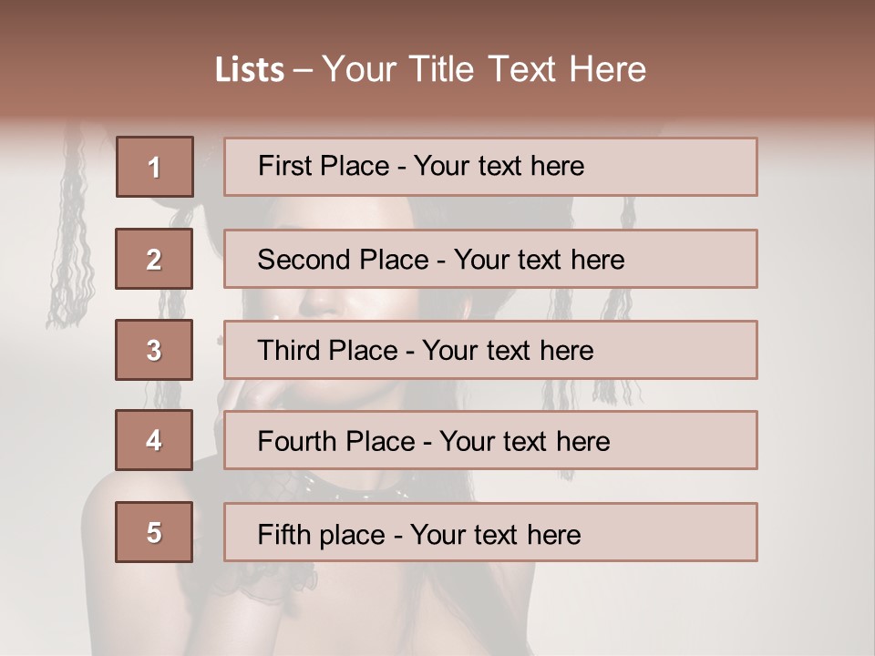 Hairstyle Cosmetics Black PowerPoint Template
