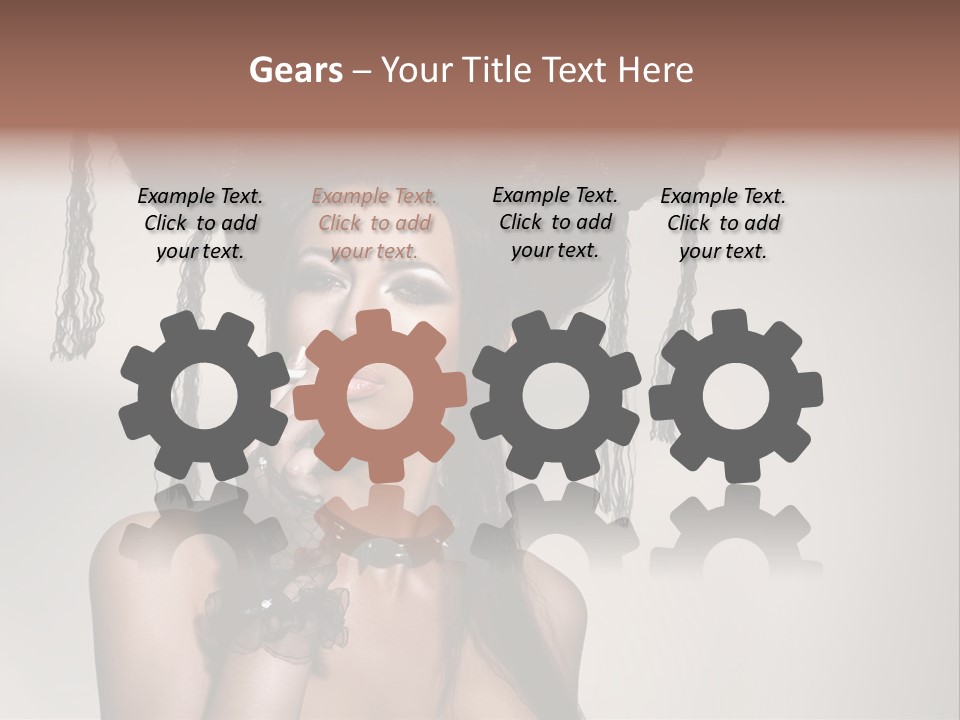 Hairstyle Cosmetics Black PowerPoint Template