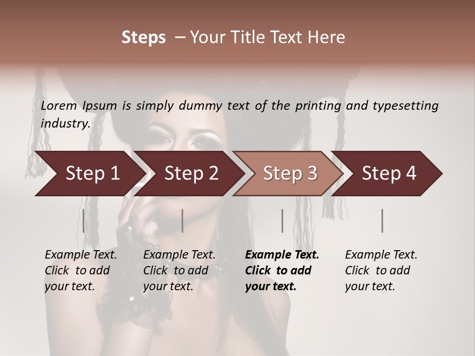 Hairstyle Cosmetics Black PowerPoint Template
