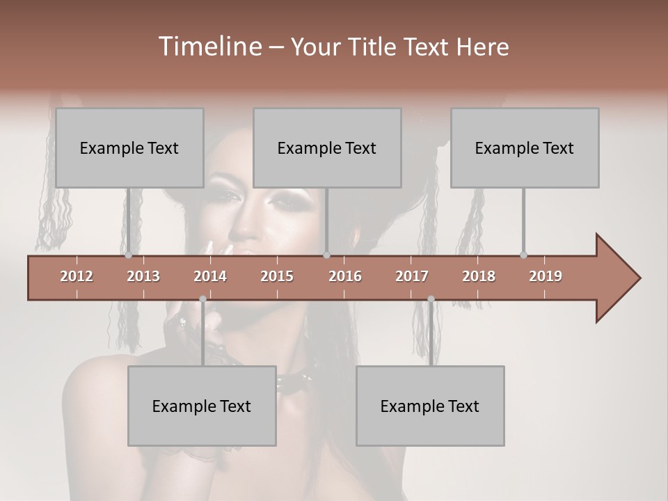 Hairstyle Cosmetics Black PowerPoint Template