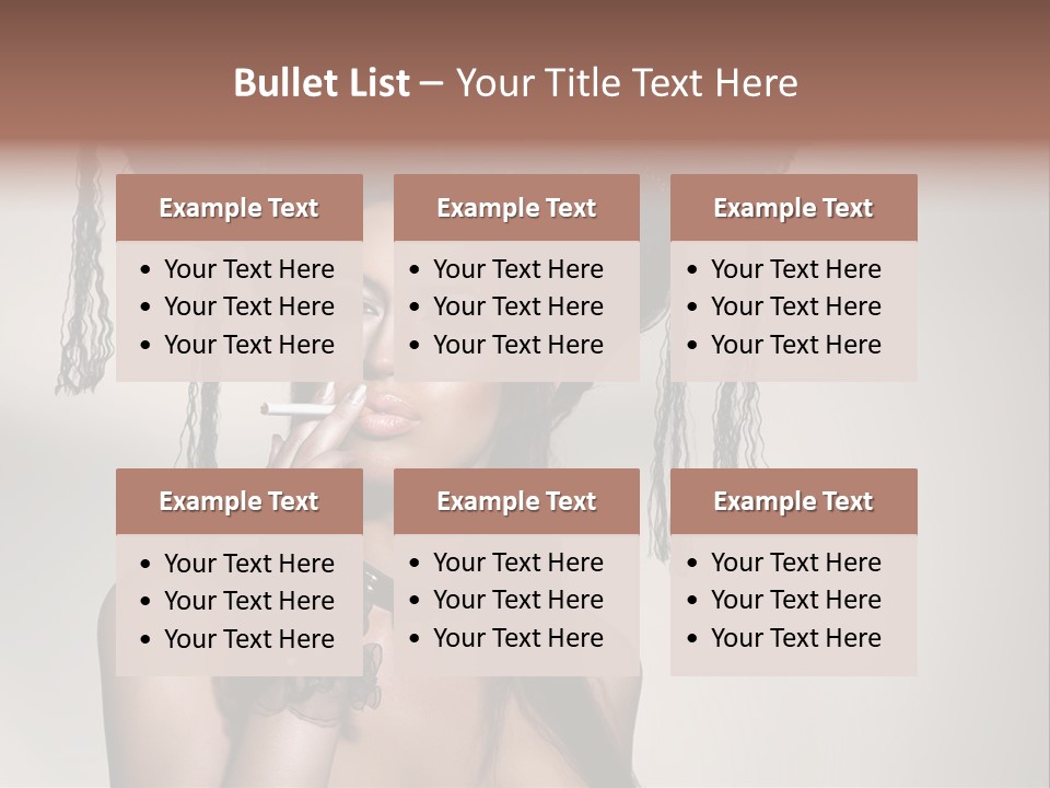 Hairstyle Cosmetics Black PowerPoint Template