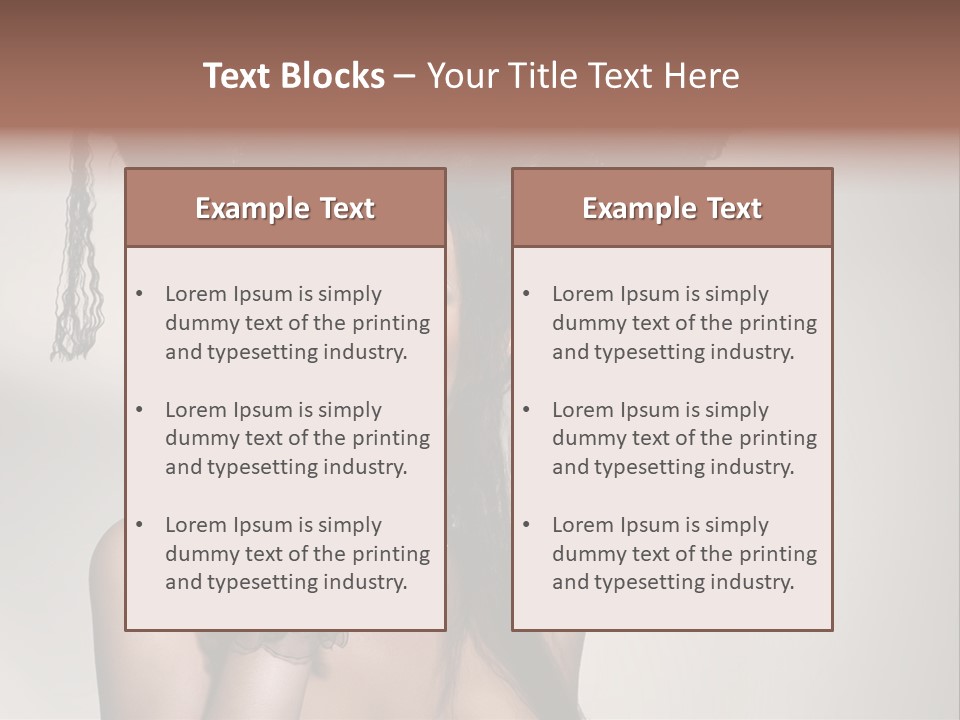 Hairstyle Cosmetics Black PowerPoint Template