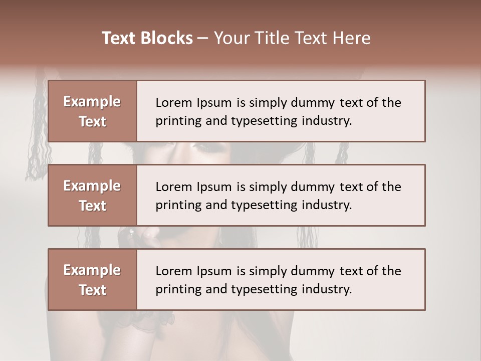 Hairstyle Cosmetics Black PowerPoint Template