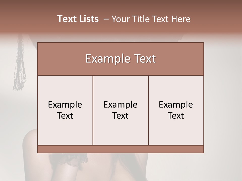 Hairstyle Cosmetics Black PowerPoint Template