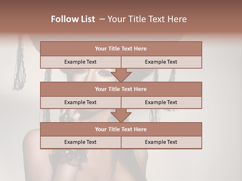 Hairstyle Cosmetics Black PowerPoint Template