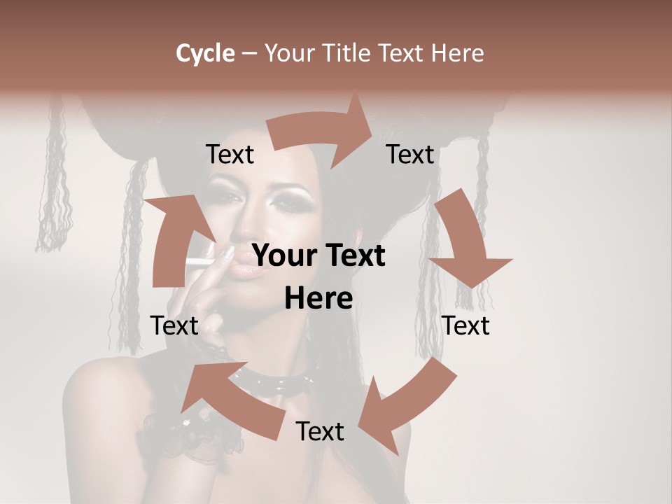 Hairstyle Cosmetics Black PowerPoint Template