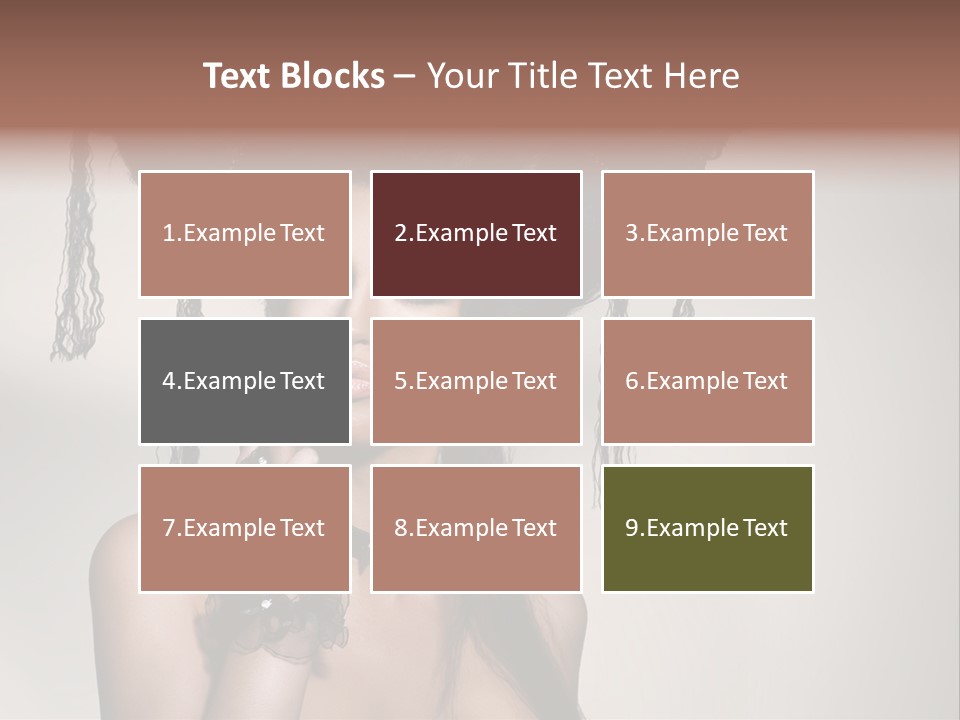 Hairstyle Cosmetics Black PowerPoint Template