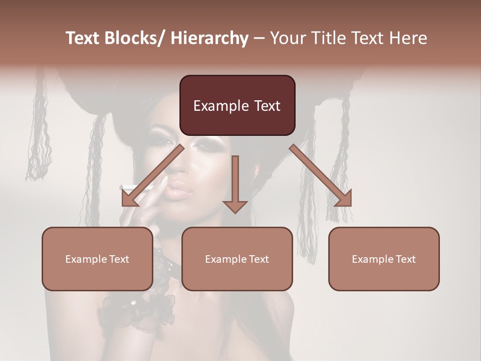 Hairstyle Cosmetics Black PowerPoint Template