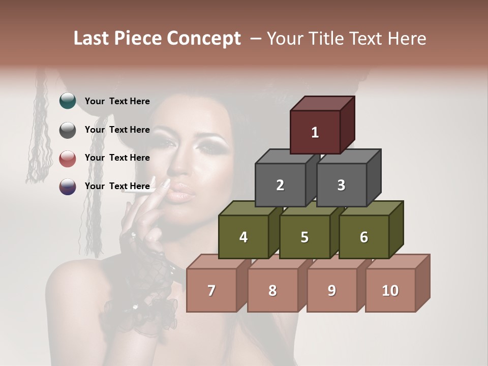 Hairstyle Cosmetics Black PowerPoint Template