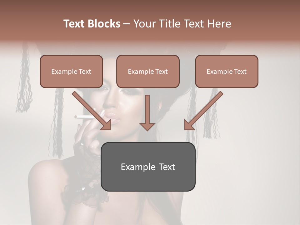 Hairstyle Cosmetics Black PowerPoint Template