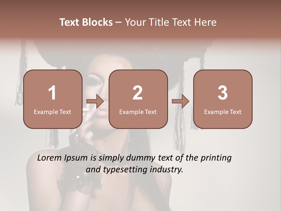 Hairstyle Cosmetics Black PowerPoint Template