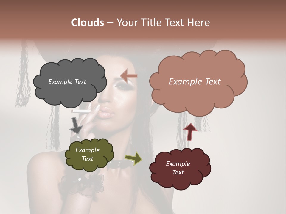 Hairstyle Cosmetics Black PowerPoint Template