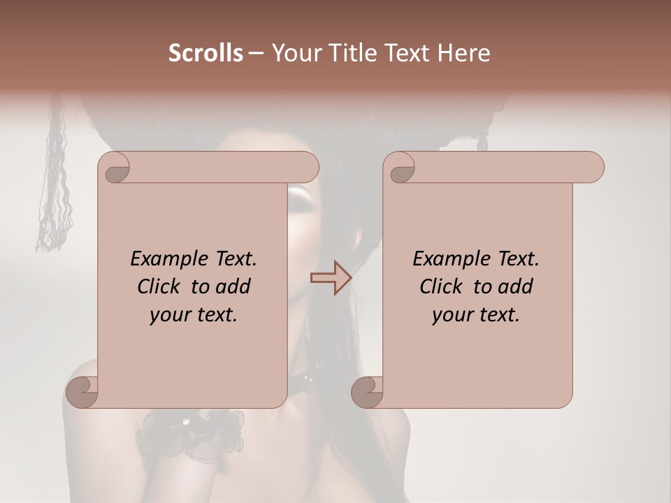 Hairstyle Cosmetics Black PowerPoint Template