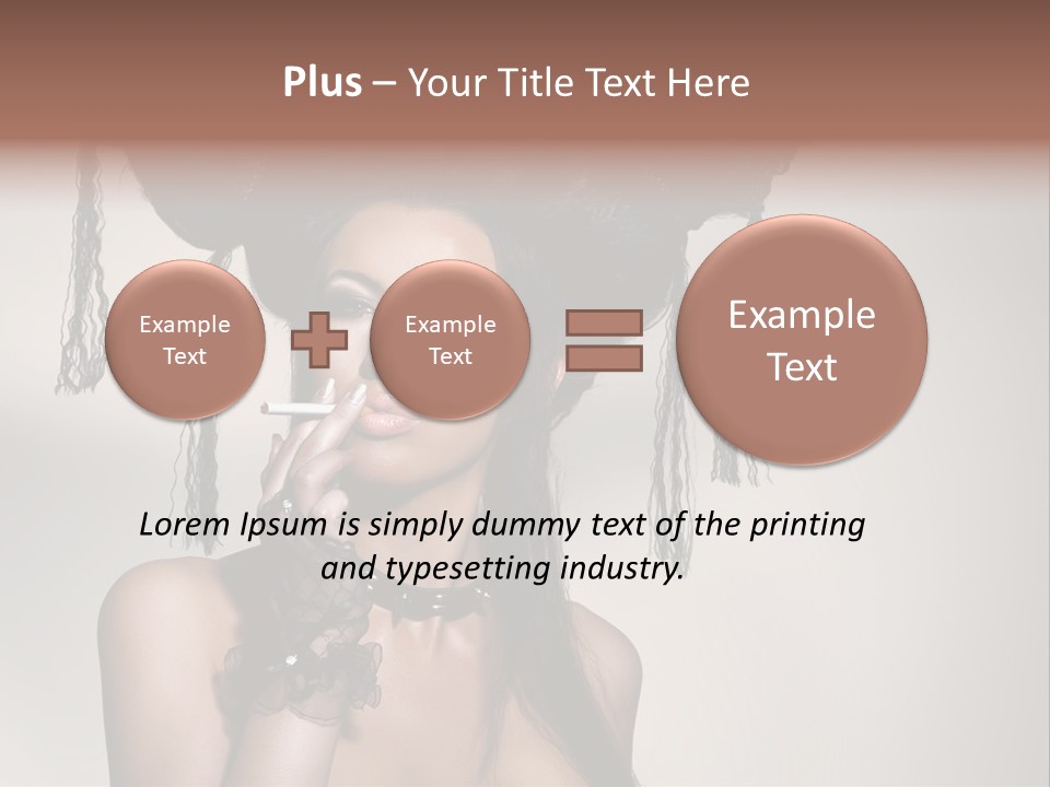 Hairstyle Cosmetics Black PowerPoint Template