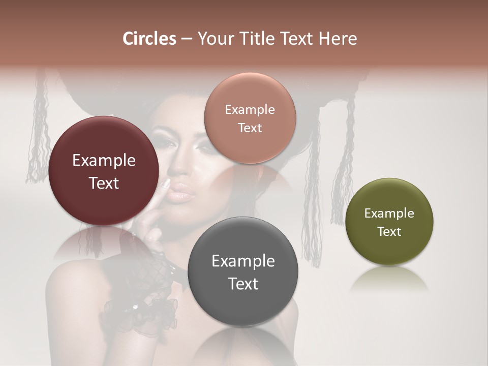 Hairstyle Cosmetics Black PowerPoint Template