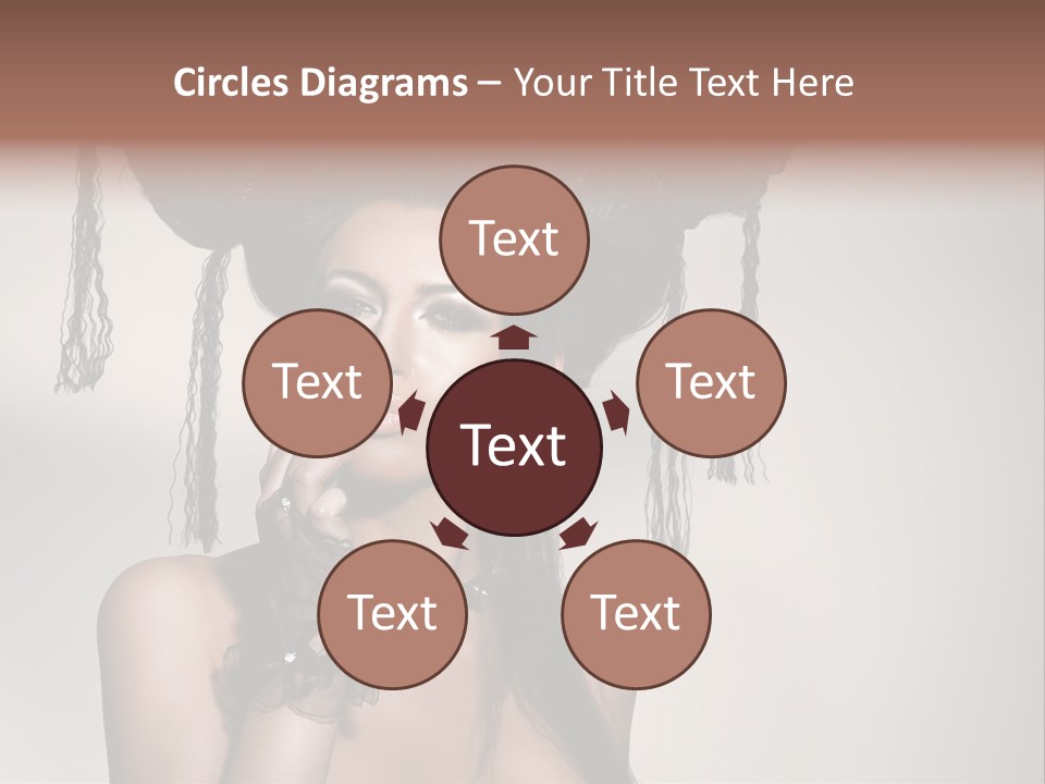 Hairstyle Cosmetics Black PowerPoint Template