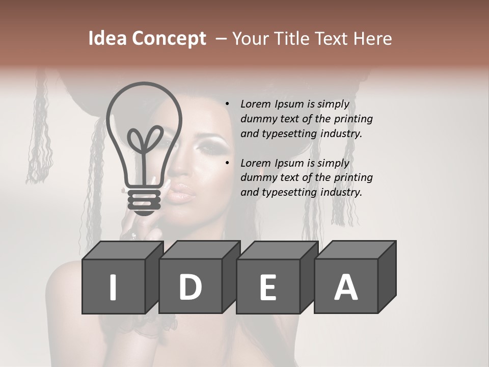 Hairstyle Cosmetics Black PowerPoint Template