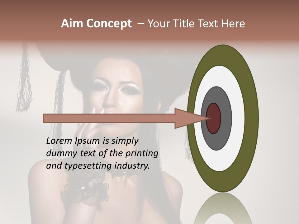 Hairstyle Cosmetics Black PowerPoint Template