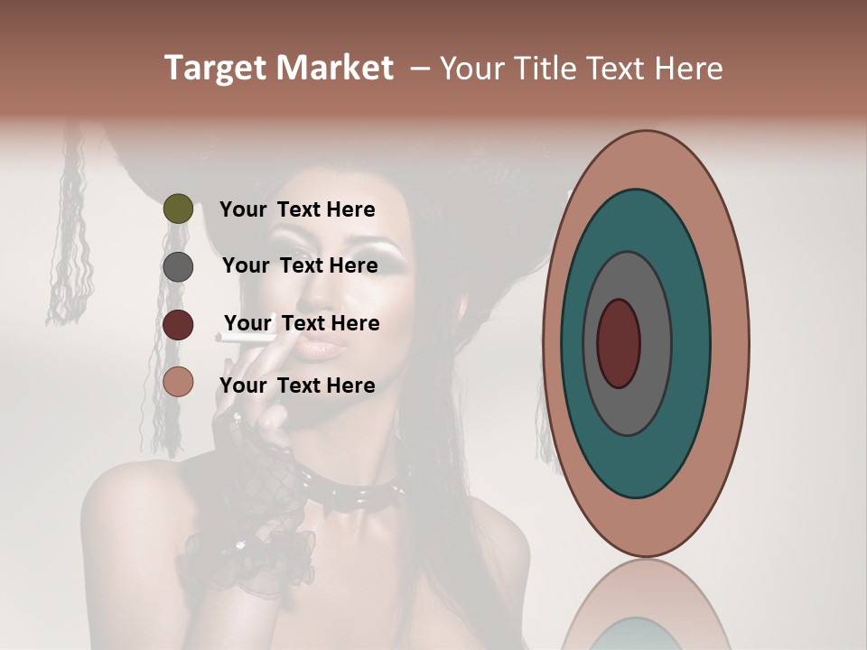 Hairstyle Cosmetics Black PowerPoint Template