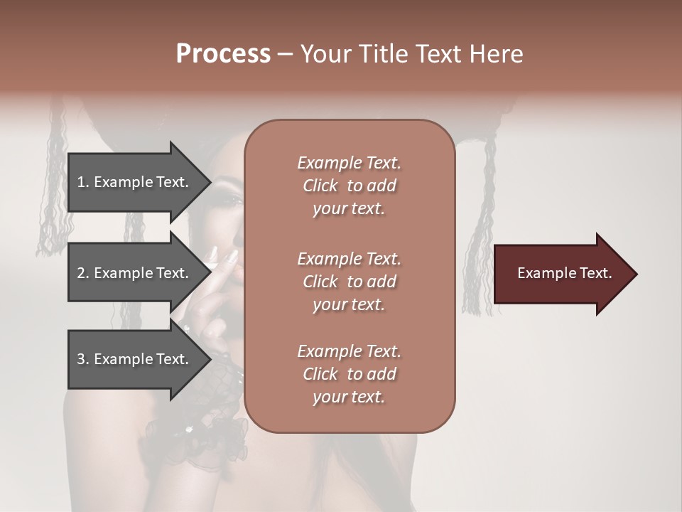 Hairstyle Cosmetics Black PowerPoint Template