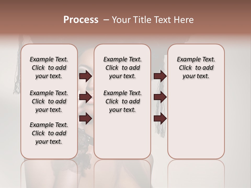 Hairstyle Cosmetics Black PowerPoint Template