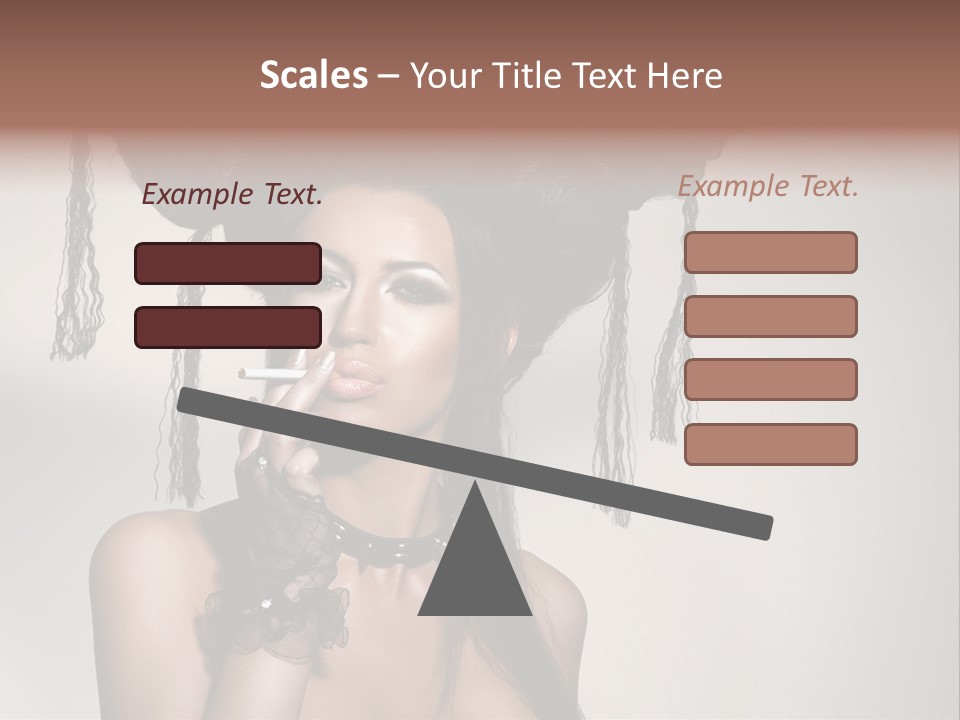 Hairstyle Cosmetics Black PowerPoint Template