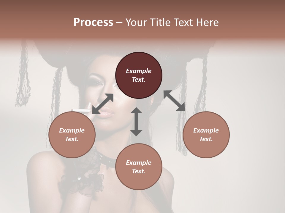Hairstyle Cosmetics Black PowerPoint Template
