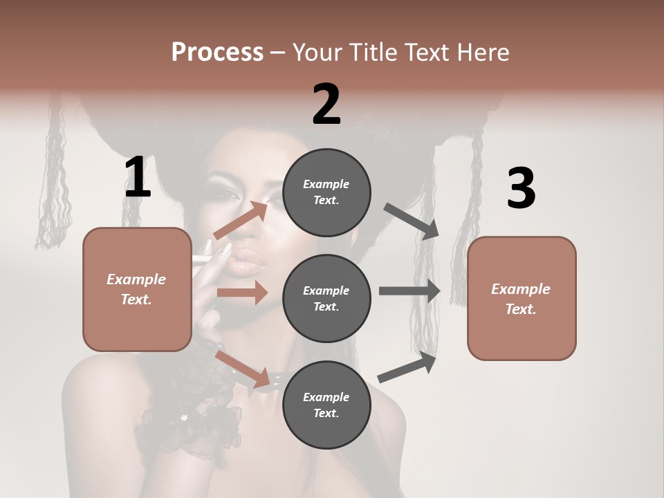 Hairstyle Cosmetics Black PowerPoint Template