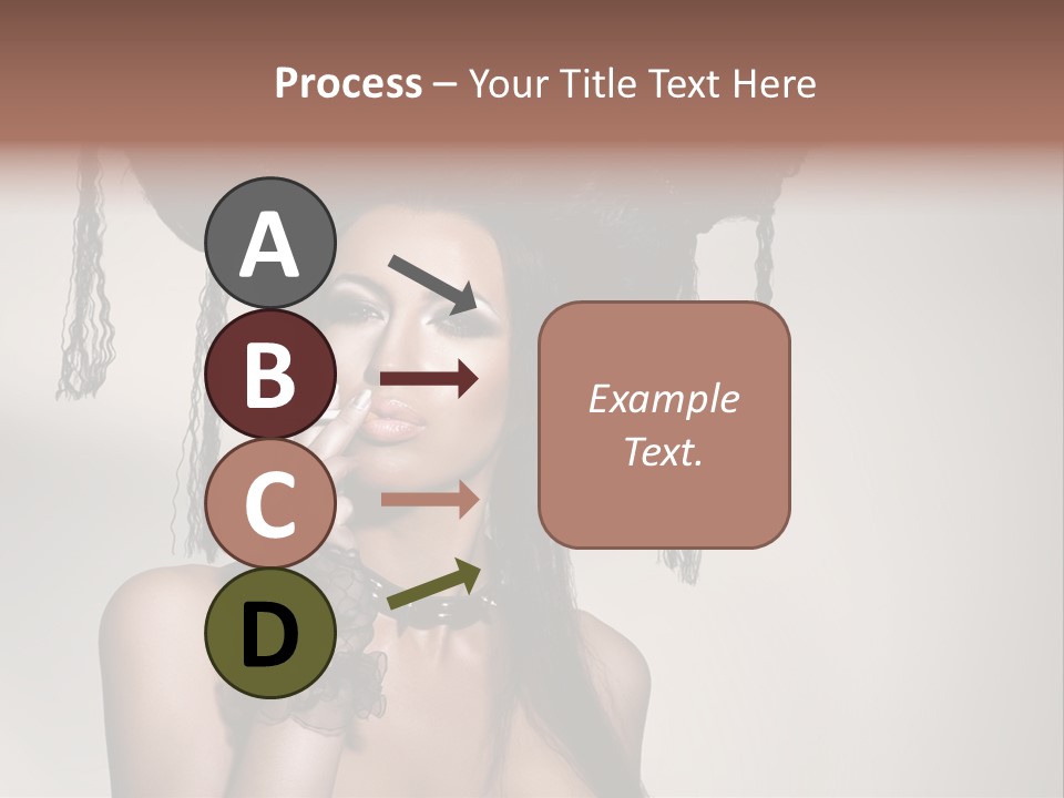 Hairstyle Cosmetics Black PowerPoint Template