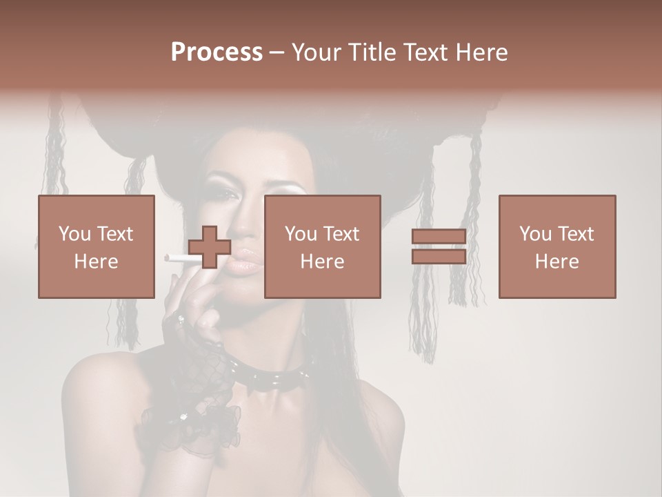 Hairstyle Cosmetics Black PowerPoint Template
