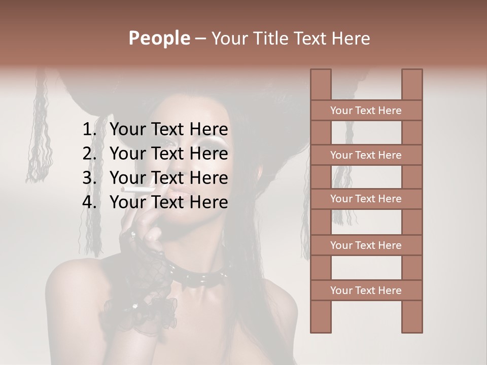 Hairstyle Cosmetics Black PowerPoint Template