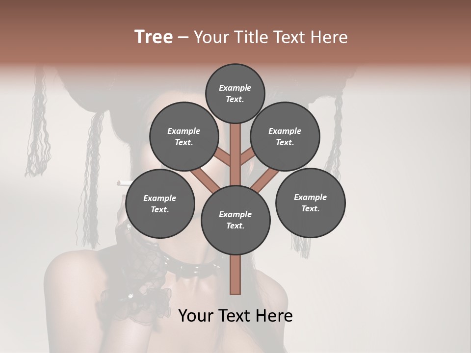 Hairstyle Cosmetics Black PowerPoint Template