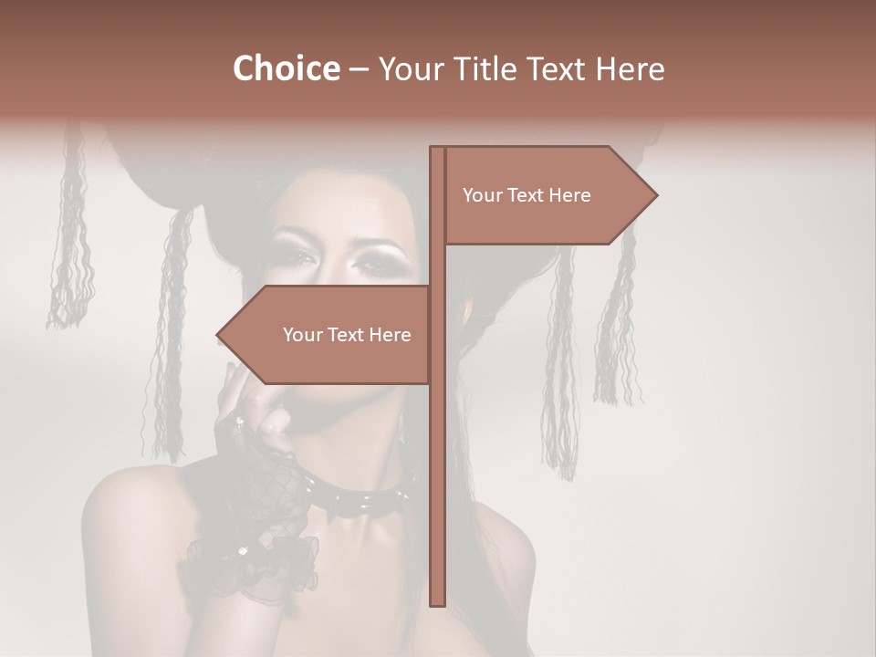 Hairstyle Cosmetics Black PowerPoint Template