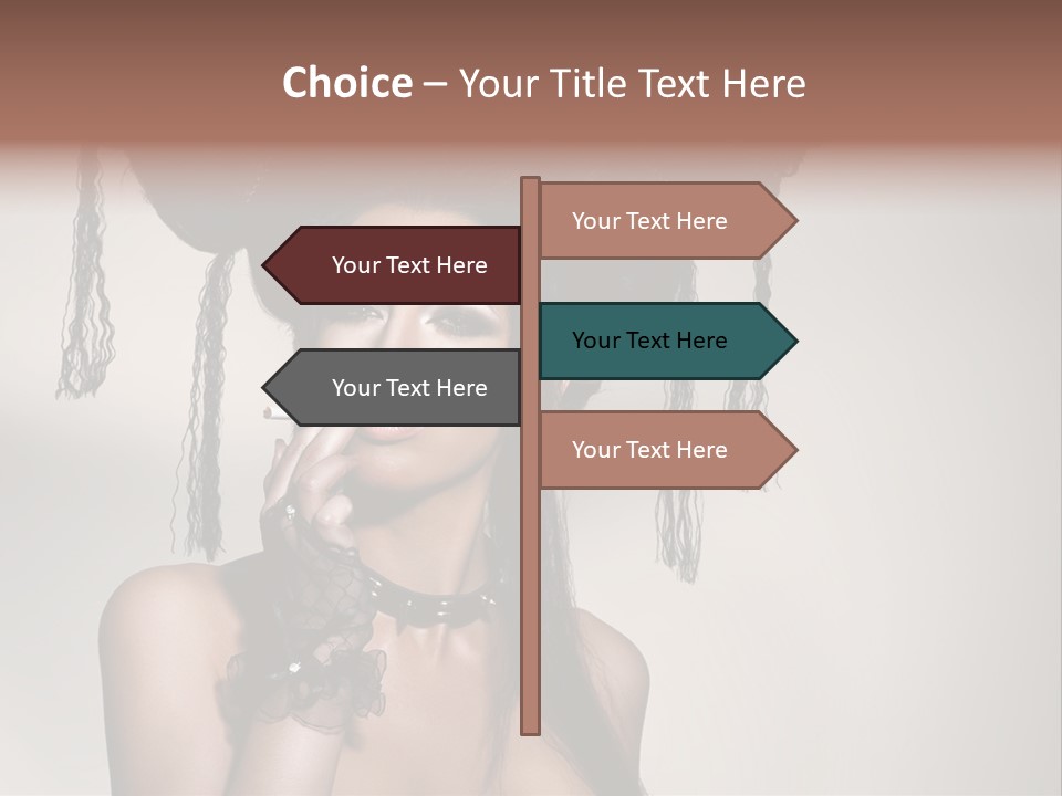 Hairstyle Cosmetics Black PowerPoint Template