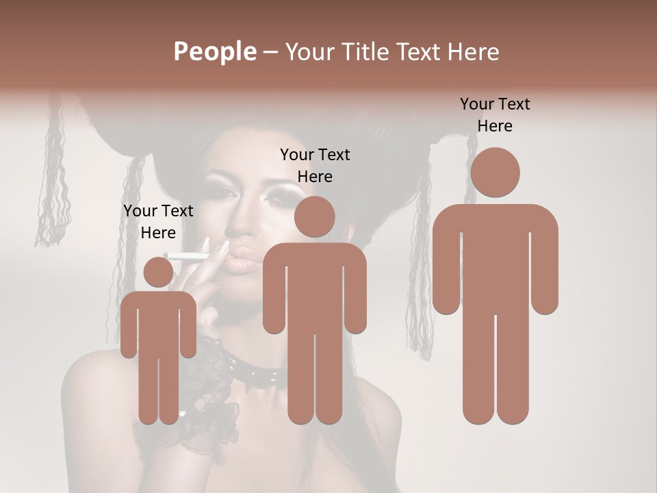 Hairstyle Cosmetics Black PowerPoint Template